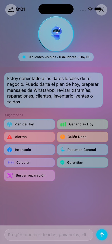 Captura real de Lootie AI dentro de la app