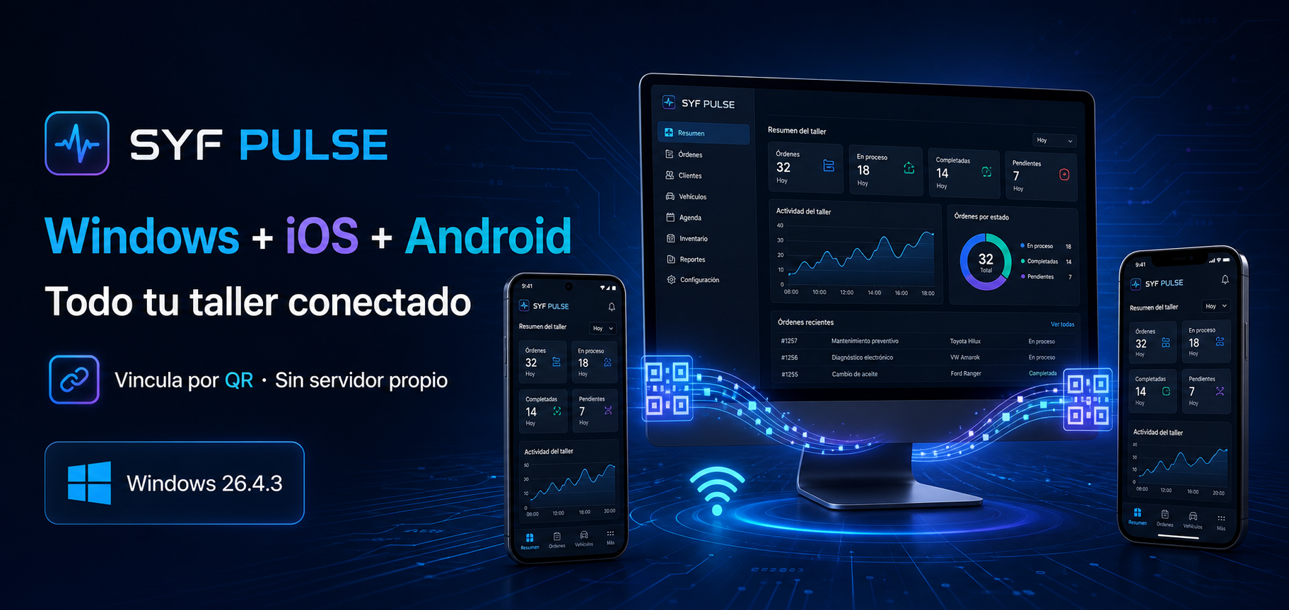 SYF PULSE conecta Windows con iOS y Android mediante QR y red local